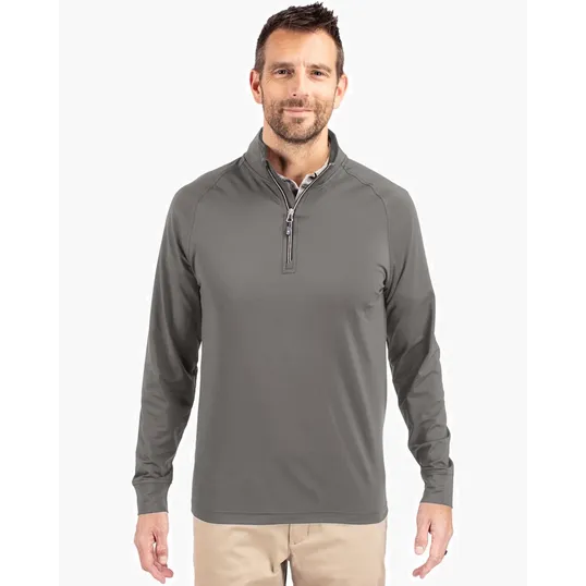 Adapt Recycled Soft Knit Stretch Men's Quarter Zip Pullover — view 15