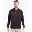 Adapt Recycled Soft Knit Stretch Men's Quarter Zip Pullover — view 3