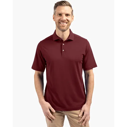 Virtue Recycled Featherlight Pique Men's Polo — view 3