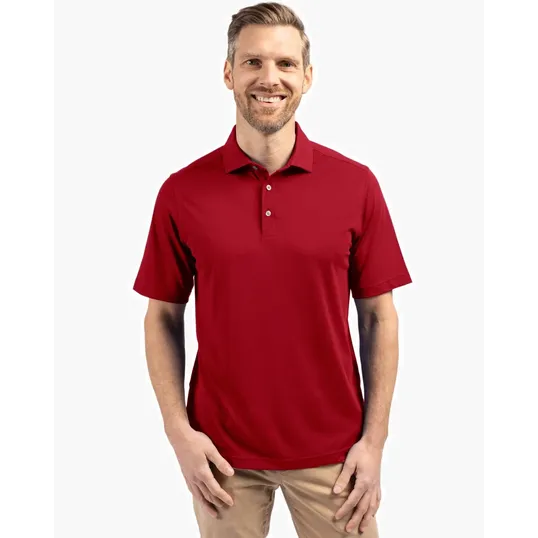 Virtue Recycled Featherlight Pique Men's Polo — view 5