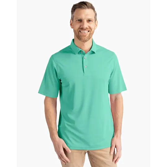 Virtue Recycled Featherlight Pique Men's Polo — view 8