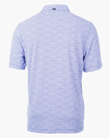 Virtue Recycled Botanical Print Featherlight Pique Men's Polo — view 19