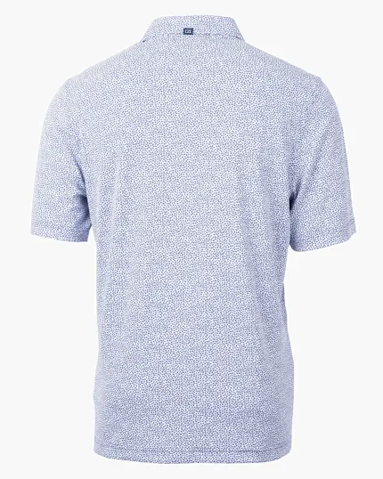 Virtue Recycled Botanical Print Featherlight Pique Men's Polo — view 21