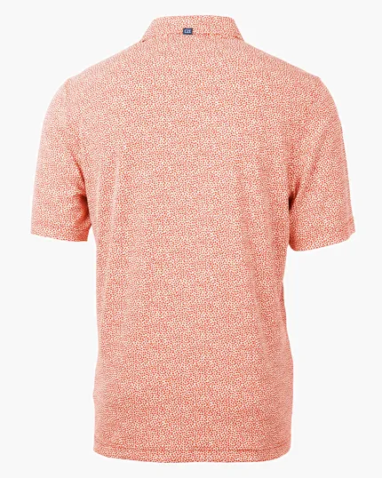 Virtue Recycled Botanical Print Featherlight Pique Men's Polo — view 24
