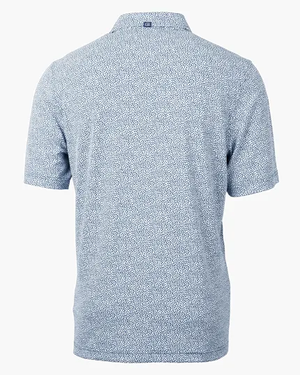Virtue Recycled Botanical Print Featherlight Pique Men's Polo — view 26