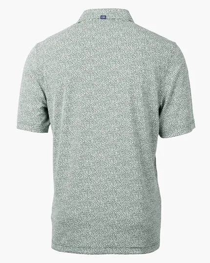Virtue Recycled Botanical Print Featherlight Pique Men's Polo — view 32