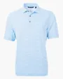 Virtue Recycled Botanical Print Featherlight Pique Men's Polo — view 10
