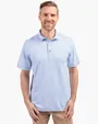 Virtue Recycled Botanical Print Featherlight Pique Men's Polo