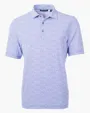 Virtue Recycled Botanical Print Featherlight Pique Men's Polo — view 11