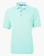 Virtue Recycled Botanical Print Featherlight Pique Men's Polo — view 12