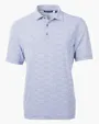 Virtue Recycled Botanical Print Featherlight Pique Men's Polo — view 13