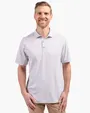 Virtue Recycled Botanical Print Featherlight Pique Men's Polo — view 5