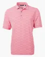 Virtue Recycled Botanical Print Featherlight Pique Men's Polo — view 15
