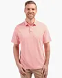 Virtue Recycled Botanical Print Featherlight Pique Men's Polo — view 7