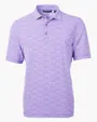 Virtue Recycled Botanical Print Featherlight Pique Men's Polo — view 17