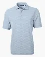 Virtue Recycled Botanical Print Featherlight Pique Men's Polo — view 18