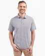 Virtue Recycled Botanical Print Featherlight Pique Men's Polo — view 9