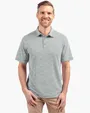 Virtue Recycled Botanical Print Featherlight Pique Men's Polo — view 27