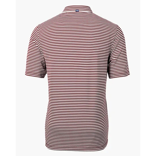 Virtue Recycled Stripe Featherlight Pique Men's Polo — view 41