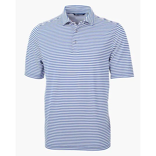 Virtue Recycled Stripe Featherlight Pique Men's Polo — view 23