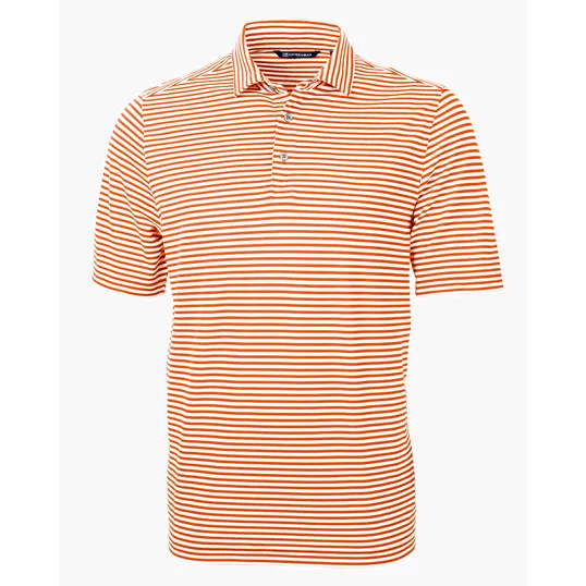 Virtue Recycled Stripe Featherlight Pique Men's Polo — view 25