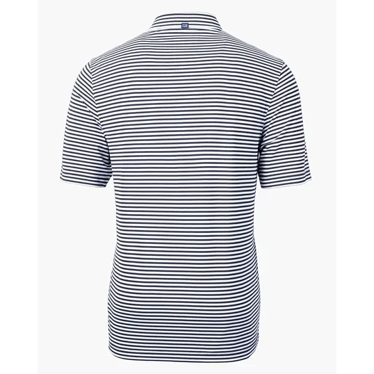 Virtue Recycled Stripe Featherlight Pique Men's Polo — view 46