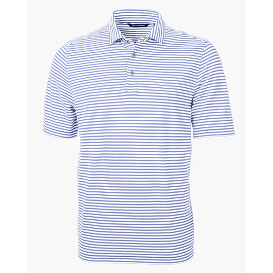 Virtue Recycled Stripe Featherlight Pique Men's Polo — view 29