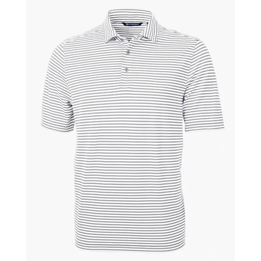 Virtue Recycled Stripe Featherlight Pique Men's Polo — view 30