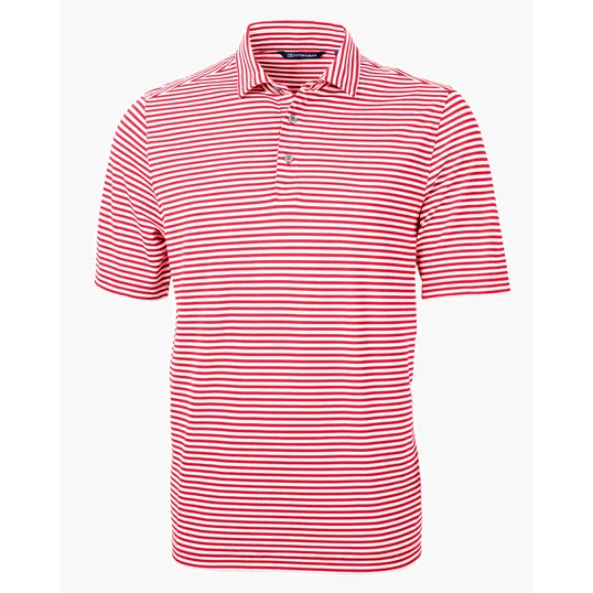 Virtue Recycled Stripe Featherlight Pique Men's Polo — view 32