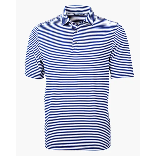 Virtue Recycled Stripe Featherlight Pique Men's Polo — view 33