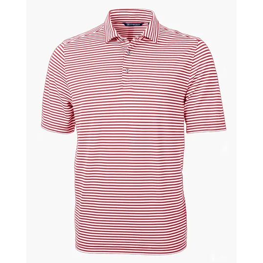 Virtue Recycled Stripe Featherlight Pique Men's Polo — view 34
