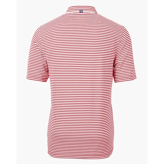 Virtue Recycled Stripe Featherlight Pique Men's Polo — view 53