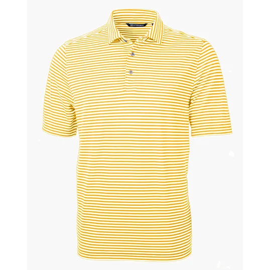Virtue Recycled Stripe Featherlight Pique Men's Polo — view 35