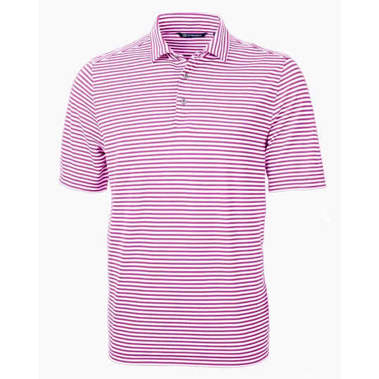 Virtue Recycled Stripe Featherlight Pique Men's Polo — view 36
