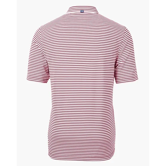Virtue Recycled Stripe Featherlight Pique Men's Polo — view 57