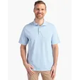 Virtue Recycled Stripe Featherlight Pique Men's Polo