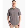 Virtue Recycled Stripe Featherlight Pique Men's Polo — view 2