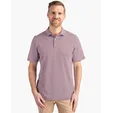 Virtue Recycled Stripe Featherlight Pique Men's Polo — view 3