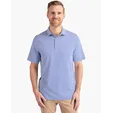 Virtue Recycled Stripe Featherlight Pique Men's Polo — view 4