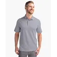 Virtue Recycled Stripe Featherlight Pique Men's Polo — view 8