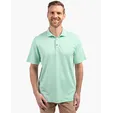 Virtue Recycled Stripe Featherlight Pique Men's Polo — view 9