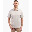 Virtue Recycled Stripe Featherlight Pique Men's Polo — view 11