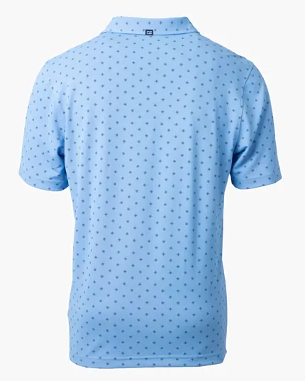 Virtue Recycled Tile Print Featherlight Pique Polo — view 14