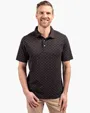Virtue Recycled Tile Print Featherlight Pique Polo