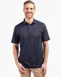 Virtue Recycled Tile Print Featherlight Pique Polo — view 3