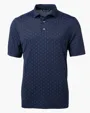 Virtue Recycled Tile Print Featherlight Pique Polo — view 7