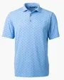 Virtue Recycled Tile Print Featherlight Pique Polo — view 9