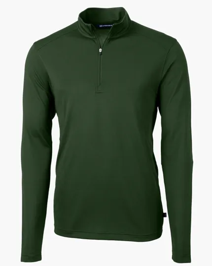 Virtue Recycled Featherlight Pique Quarter Zip Pullover — view 13