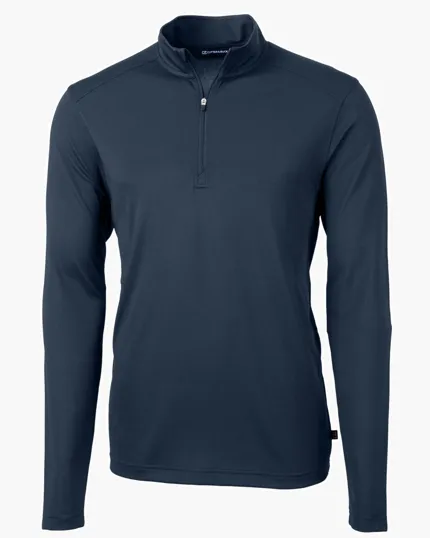 Virtue Recycled Featherlight Pique Quarter Zip Pullover — view 14