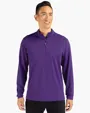 Virtue Recycled Featherlight Pique Quarter Zip Pullover — view 3